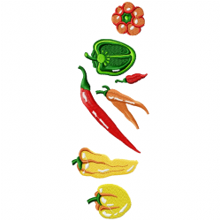 Vegetable Embroidery Design 12